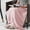 Pink, variant on Flannel Blanket, Polyester Fiber, Machine Washable, Non-Fading Colors, Versatile for Bed, Sofa, Car, Travel, Camping, and Pajama Parties, Great Gift for Family and Friends