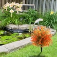 thumbnail image 5 of Realistic Fall Decorative Stakes – Faux Outdoor Flowers with Plastic Stakes for Garden, Park, And Home Landscaping, Weather-Resistant And Easy to Install (Orange) Harlik, 5 of 7
