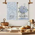 thumbnail image 2 of 4 Pcs Blue Spring Hydrangeas Kitchen Towels, 27.5x20 Inch Watercolor Floral Decorative Kitchen Hand Towels, Summer Farmhouse Absorbent Dishcloth Fast Drying for Cooking (Hydrangeas), 2 of 6