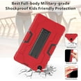 thumbnail image 6 of FIEWESEY Case for for Alcatel Joy Tab 2 Tablet 8-inch 2020 Release (Model: 9032Z) - [Built-in Kickstand] Anti Slip Kids Friendly Shockproof Silicone Protective Cover (Red/Black), 6 of 8