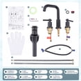 thumbnail image 4 of Wowow 8 in. Widespread Double Handle High Arc Bathroom Sink Faucet with Pop Up Drain in Oil Rubbed Bronze (1-Pack), 4 of 9