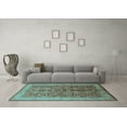 thumbnail image 3 of Ahgly Company Indoor Rectangle Oriental Light Blue Industrial Area Rugs, 8' x 12', 3 of 4