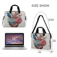 thumbnail image 3 of Iauyy 16inch Laptop Briefcase for Men/Women , Detachable Strap & Padded Compartment，Water-Resistant BagBusiness Travel File and Notepad,Roses and Peonies Form, 3 of 7