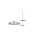 thumbnail image 3 of 1.50 Carat (Ctw) Synthetic Moissanite Bridal Ring Engagement Wedding Set in Sterling Silver for Women, 3 of 6