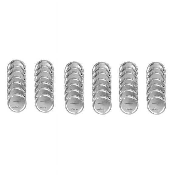Canning Lids Regular Mouth for Ball/Kerr Jars, Split-Type Metal Jar Lids with Silicone Seals, Silver, 42 PCS