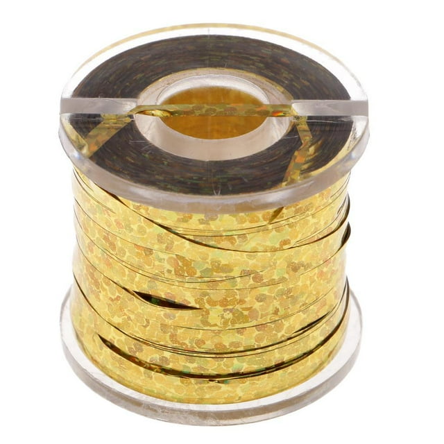 1 carrete de atado de moscas, cinta de de oropel, cinta de señuelo holográfica, Material de atado de moscas Zulema Cinta de atado de moscas