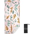 thumbnail image 2 of Dreamtimes Beach Towels Leopard Tropical Leaves Camping Towels Animal Sand Free Beach Towel, 30"x60" Large Beach Towels Quick Dry Bath Travel Towels Pool Yoga Beach Mat for Men Women, 2 of 7