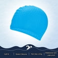 thumbnail image 4 of Uxcell Gorro de Natación de Silicona en Forma de Lágrima para Mujeres y Hombres, Gorro de Natación Impermeable No Deslizante Duradero [Azul Lago], 4 of 6