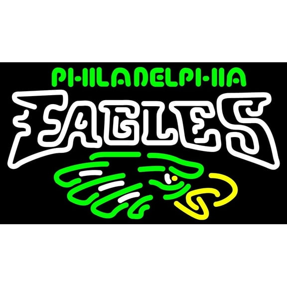 Queen Sense 10" Vivid For Philadelphias Sports Team Eagles LED Sign Neon Sign Light Lamp Party Gift Wall Decor STSZLED840