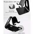 thumbnail image 4 of Soporte ajustable para teléfono celular, soporte para teléfono, base, base, soporte, soporte de escritorio de aluminio compatible - Negro, 4 of 4