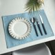 thumbnail image 1 of Nvzi Manteles individuales de algodón resistentes al calor,manteles individuales lavables antideslizantes, accesorios de decoración de cocina (juego de 4, tamaño 17,71 x 11,8 pulgadas, azul), 1 of 5