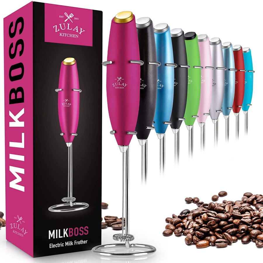 VENMO Electric Egg Beater Hot Drinks Mixer Milk Frother Foamer Whisk Stirrer Pink 
