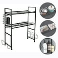 thumbnail image 3 of 2 Tier Over the Sink Dish Drying Rack with Utensil Holder Kitchen Dishes Drainer Shelf Washing Organizer, 3 of 8