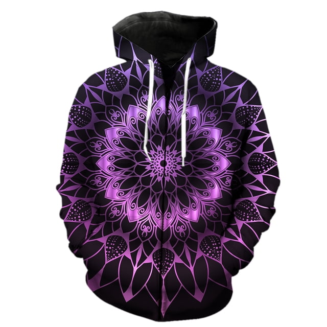 Sudadera con capucha y cremallera Mandala para hombre, con estampado 3D, primavera 2024, gran oferta, estilo Harajuku, hip hop, divertida, unisex.