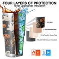 thumbnail image 7 of 30oz Autumn Halloween Scene Pattern Tumblers Stainless Steel Tumbler with Lid and Straw,Vacuum Insulated Double Wall Travel Tumbler Cups Mug with Cleaning Brush for Coffee,Tea, 7 of 7