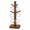 Square Base - Tea Color, variant on 12.2" Wooden Mug Holder Tree with 6 Hooks, Countertop Coffee Cup Rack Stand, Black Walnut Cup Organizer for Coffee Mugs, Jewelry, Keys and Accessories