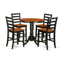 East West Furniture 5  Pc  counter  height  Dining  room  set-pub  Table  and  4  Dining  Chairs.
