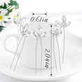thumbnail image 4 of Crystal Bride Wedding Hair Pins Bridal Hair Piece Wedding Hair Accessories for Women and Girls (Pack of 5) (A Silver), 4 of 4