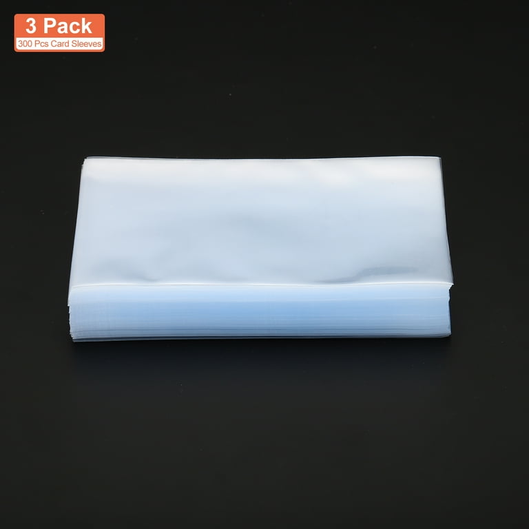 Trading Card Sleeves, 3 Pack/300 Sleeves 2"x3" Plastic Clear Inner Protector  for Deck, and TCG Cards, Clear Blue - Walmart.com