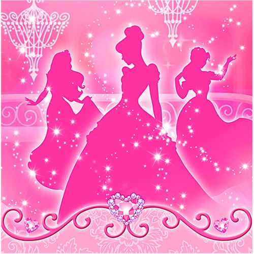 Disney VIP Princess Dessert Beverage Napkins 16 Count Birthday Party Supplies 
