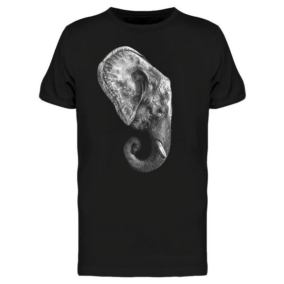 Sideview Elephant Head T-Shirt Men -Image by Shutterstock, Male Large