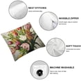 thumbnail image 4 of BANET  Square Throw Pillow Covers Beautiful Tulips Flowers Vintage Floral Design Pillow Cases Decorative for Home Bedroom Sofa Pillowcases Standard  12x12in, 4 of 5