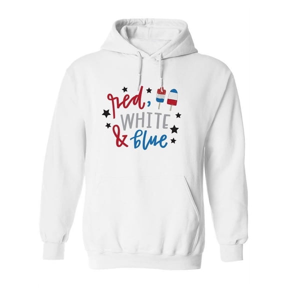 Red, White And Blue. Hoodie Women -Image by Shutterstock, Female x-Large