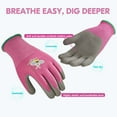 thumbnail image 6 of Vgo... 1-Pair Kids Gardening Gloves Ages 3-9| Natural Latex Grip|Breathable Yard Work & DIY Safety Gloves, Machine Washable For Outdoor Play (XXS, Purple, KID-RB6013), 6 of 8