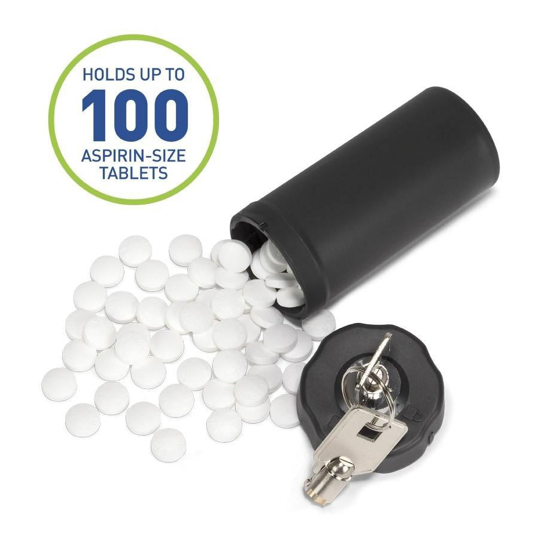 Ezy Dose Nylon Locking Pill Organizer, Black Travel Container (Small)