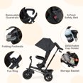 thumbnail image 6 of Kepooman Umbrella Stroller,Baby Stroller,4-in-1 Baby Tricycle Toddler Trike with Reversible Seat and 5-Point Safety Harness-Black, 6 of 9
