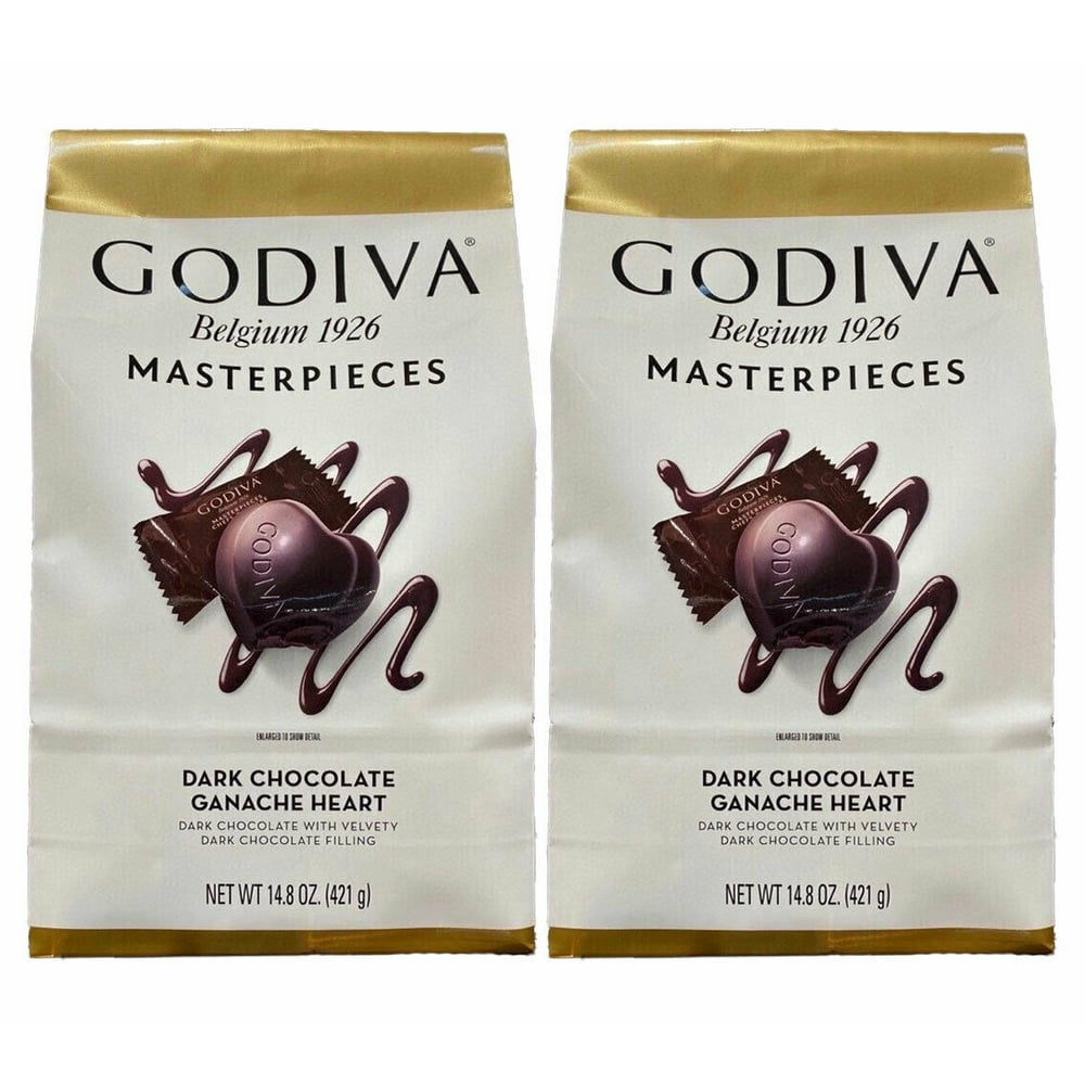 Godiva Masterpieces Dark Chocolate. 14.8 Oz. each. Pack of 2 bags