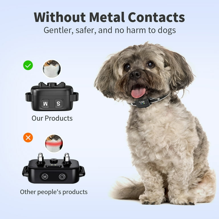 small dog vibrating collar Anti-Bark Collar for Small Dogs, No Shock Anti Barking Collars with 7  Sensitivities, 3 Adjustable Modes Beep & Vibration, IP67 Waterproof