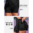 thumbnail image 4 of Alove Womens 2 Pieces Solid Tennis Skirts Building in Short High Waisted Pleated Skirt Sets Seamless Colorblock Golf Outfits Top and Skirt, 4 of 8
