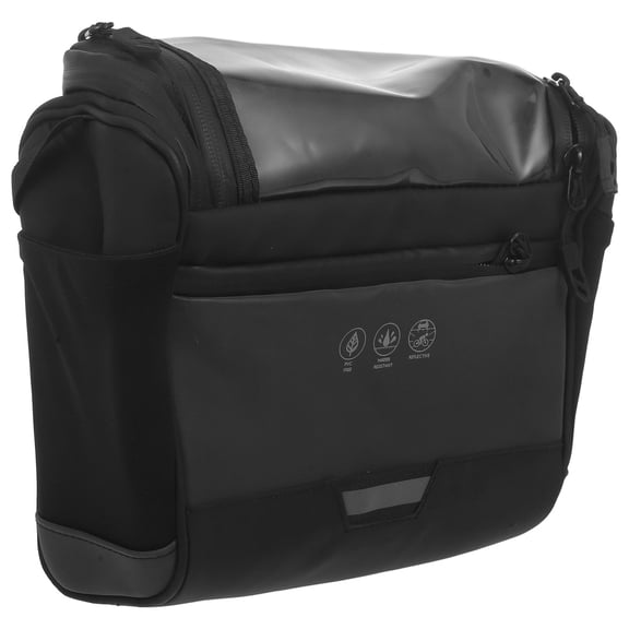 HONMEET Bike Handlebar Frame Bag Waterproof Reflective Strips 1Set Cycle Phone Holder Bag 9.4x7.5x4.3in