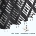 thumbnail image 6 of Black Geometric Diamond Dot Pattern Shower Curtain 72"x72" ,Bathroom Decorative Shower Curtains Set with 12 Hooks,Modern Waterproof Washable Shower Curtain, 6 of 6