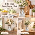 thumbnail image 5 of Vintage Galvanized Metal Pitcher Vase, Shabby Chic Watering Can Flower Holder, Distressed Iron Floral Container, Rustic Table Mantel Decor Vessel, 5 of 8