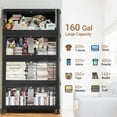 thumbnail image 3 of Broview V70 Stackable Storage Bins Extra Large 160 Gallon (640 Quart), Plastic Box, Stackable & Foldable, Clear Doors, Magnetic Closure, 360° Wheels, Black 4pack, 3 of 8