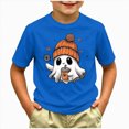 thumbnail image 2 of YIWULA Cute Ghost Blowing Bubble Halloween Bougie Costume Girls Kid T-Shirt(8-9 Years,Blue), 2 of 5
