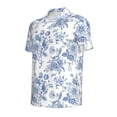 thumbnail image 2 of Rocae Rose Flowers for Men's Short Sleeve Polo Shirt, Quick Drying Performance Moisture Wicking Sports Men's Golf Shirt 3X-Large, 2 of 9