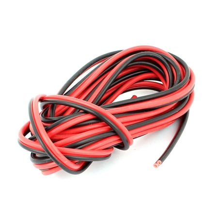 3 Meter Wire Splice - Black Red 17AWG Indoor Outdoor PVC Insulated Electrical Wire Cable 3 Meter Long