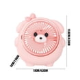 thumbnail image 4 of Cute Animal Handheld Fan, Portable Small Fan with Removable Front Cover, Tiltable Cool Breeze with 3 Speeds, Ultra Quiet Table Fan, Rechargeable Air Circulator Fan for Indoor Outdoor Office Travel, 4 of 5