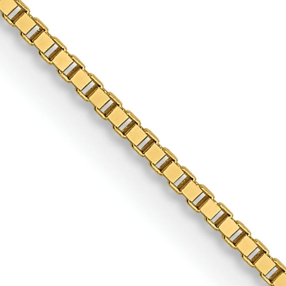 14K Yellow Gold Jbsp's .7mm Box With Lobster Clasp Chain (22 X 0.7) Made In Italy 1592-22