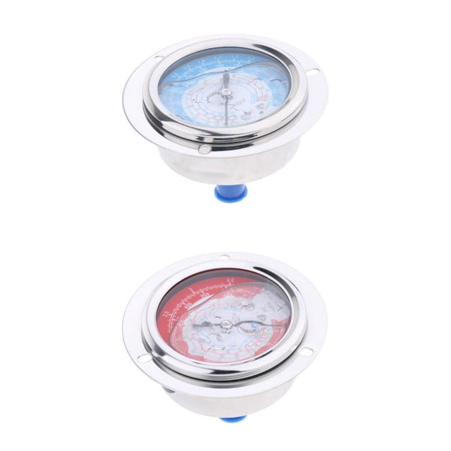 Manómetro Zulema de lleno de 2 piezas para aceite de agua hidráulico 3.8MPa y 1.8MPa dual PSI MPa