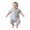 Grey, variant on Ruyang Infant Baby Short Sleeve Jumpsuit Textured Knit Snap Front Romper Footless One Piece Outfit Newborn Toddler Summer Clothing
