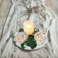 thumbnail image 5 of DefiDgd Faux Rose Candle Rings,3 Head Floral Wreaths with Leaves Mini Candlesticks for Wedding Valentine S Day Birthday Table Centerpieces and Party Decorations(Pink), 5 of 6