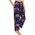 thumbnail image 3 of PISONIC Flamingo Printed Women's Pajama Pants, Comfy Pajama Bottoms With Pockets&Drawstring, 3 of 7