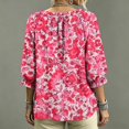 thumbnail image 5 of Womens Polka Dot Lace Up Blouses Casual V Neck Pleated Top Boho Floral Blouses Floral Blouses Work Shirts, 5 of 5