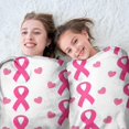 thumbnail image 5 of Pink Breast Cancer Round Blanket,Comfortable Soft Flannel Throw Blanket,All Season,Warm Lightweight Blankets for Sofa Bed Couch Living Room Chair 47"x47", 5 of 5