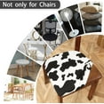 thumbnail image 4 of Chair Seat Covers set of 4 Stretch Printed Chair Covers for Dining Room Square Removable Washable Chair Protector Seat Cushion Slipcovers for Kitchen Office, 4 of 6
