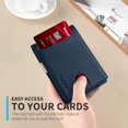 thumbnail image 4 of Billetera RUNBOX, delgada, de piel, plegable, con bloqueo RFID, 11 tarjetas, 4 of 6